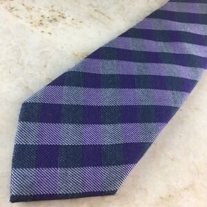 1901 Silk / Wool Blue Purple Regiment Tie